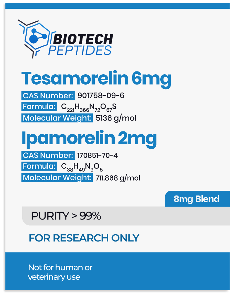Tesamorelin & Ipamorelin Blend (8mg) Tesamorelin & Ipamorelin Blend (8mg)