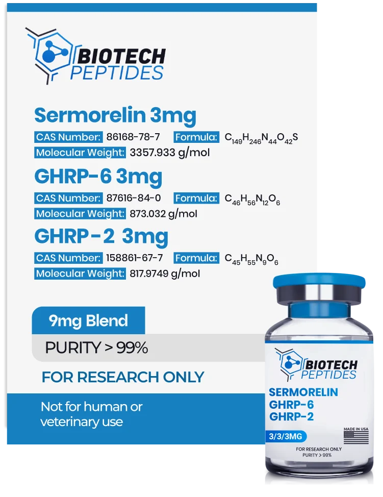 Sermorelin &amp; GHRP-6 &amp; GHRP-2 Blend (9mg)